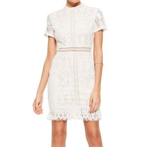 Missguided lace ladder detail dress